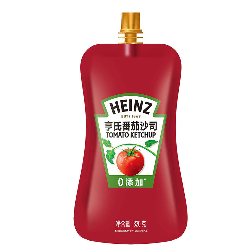 亨氏番茄沙司番茄酱袋装意大利面家用薯条披萨手抓饼番茄酱调味