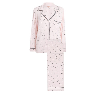 【节日甄选】Eberjey美国莫代尔家居服长袖爱心印花睡衣春季新款