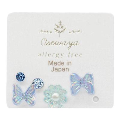 OSEWAYA极光蝴蝶花朵多耳洞耳钉