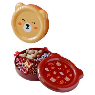 2025新款小熊水果盘家用客厅茶几糖果盒高颜值卡通干果零食收纳盘