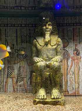 大型法老雕像埃及人物雕塑摆件玻璃钢艺术装饰品密室主题布场道具