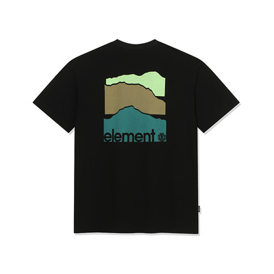 美国ELEMENT滑板街风短袖男女T恤美式复古纯棉重磅夏印花圆领休闲