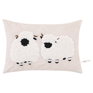LIVING inc.牧场 黑脸羊可爱卡通客厅沙发抱枕儿童卧室床上靠垫枕