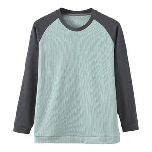 男士睡衣秋冬双面磨毛长袖2024新款单件上衣宽松大码可外穿家居服