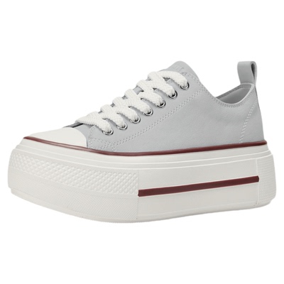 【超模街拍】Thirty More时尚厚底板鞋女2026春夏新款真皮休闲鞋