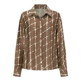 【deepmoss】潮流复古优雅女装高级时尚休闲气质光晕印花百搭衬衫