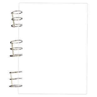 活页文件夹亚克力透明资料册A5外壳插页合同整理夹A6B5六孔笔记本手帐本收纳相册打孔装订活页纸芯通用可拆卸