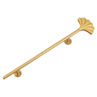 纯黄铜实心银杏叶拉手衣柜门抽屉吊坠现代极简法式轻奢北欧橱柜