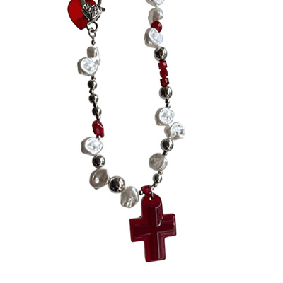 eternal小众设计异形红色珍珠