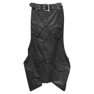 ANNAKIKI【宋智孝明星同款】小众设计师款几何分割工装风半身长裙