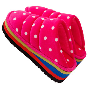 冬季棉拖鞋女加厚底高跟坡跟防滑居家室内泡沫底保暖手工棉拖鞋