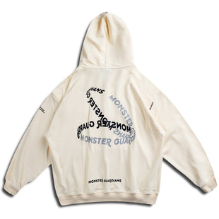 Monster Guardians运动外套情侣开衫拉链连帽卫衣宽松潮男女同款