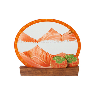马鹿事事如意柿子流沙画摆件搬家乔迁结婚生日礼物2025新年装饰品