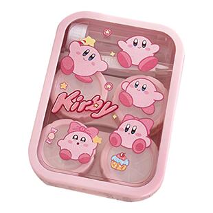 可爱卡通卡比美瞳盒两副装透明隐形眼镜伴侣盒护理盒收纳盒双联盒