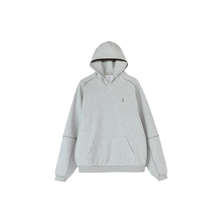 roaringwild a arch 咆哮野兽 灰色拼接抓绒保暖秋冬男生连帽卫衣