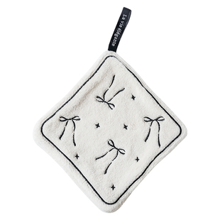 擦手巾高级感擦手毛巾挂式吸水不掉毛家用手帕珊瑚绒加厚速干抹布