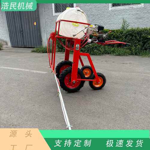 手扶自走式打药机新式小型汽油打药机农用喷杆喷药车农田杀菌除虫