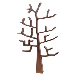 落地书架摆件树形书架实木展示架儿童书架无贴皮置物架装饰架直销