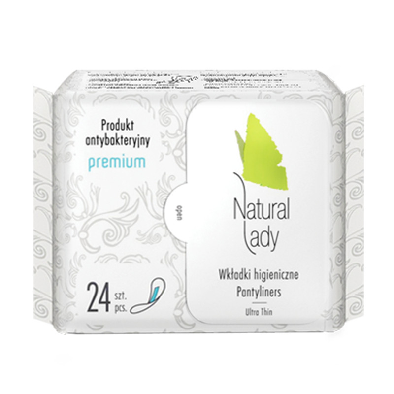 NaturalLady台湾进口卫生巾 NL汉方透气无荧光剂迷你护垫24片装