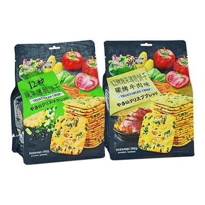 倍之味12种蔬菜薄脆饼干208g袋装