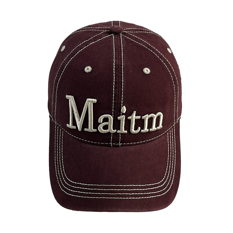 Maitm复古字母刺绣显脸小棒球帽