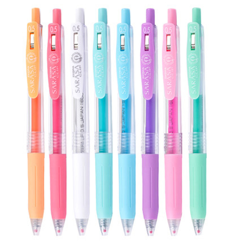 日本ZEBRA/斑马JJ15彩色按动中性笔水笔学生用签字笔0.5mm啫哩笔