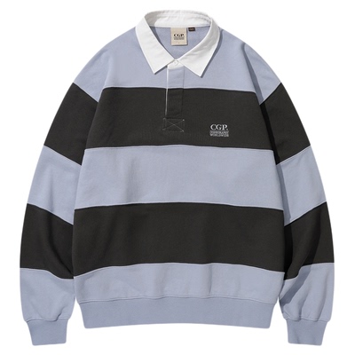 codegraphy韩国条纹橄榄球卫衣