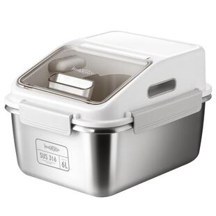 米膳葆厨房橱柜大容量316不锈钢米桶抗菌密封防潮防虫家用食品级