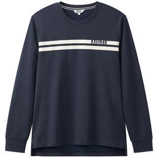 AIGLE艾高夏秋季款DFT速干UPF50+防晒休闲长袖T恤法式上衣男士