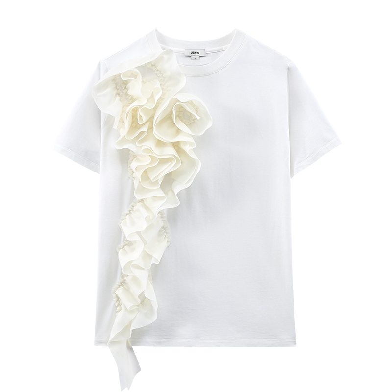 手工盘花T恤短袖jasonwu
