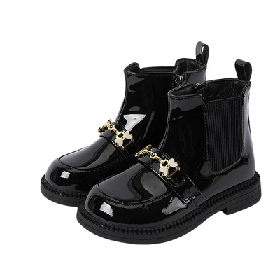 笛莎儿童切尔西靴短靴复古英伦风