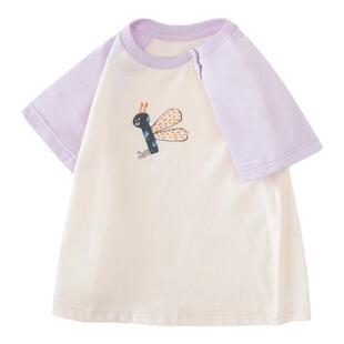 迷你巴拉巴拉宝宝短袖T恤2025夏装新款男童女童凉感抑菌半袖上衣