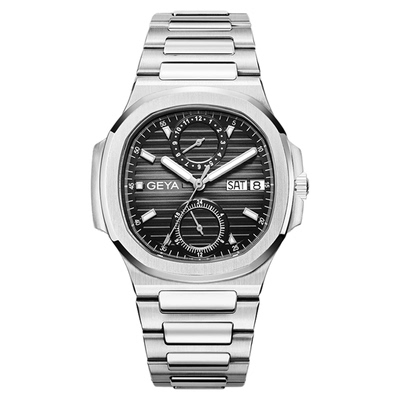 格雅新品鹦鹉螺男士机械表带日历