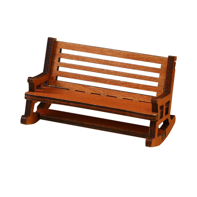 木质复古摇摇椅小凳子桌面摆件