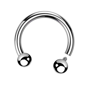 穿刺穿孔钉纯钛G23舌钉内螺纹马蹄环鼻中隔内牙替换唇环唇钉鼻钉