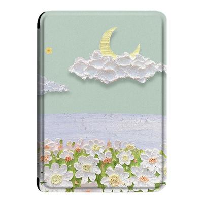 罗仕克油画花朵电子书保护套适用汉王clear6阅读器pro小清新plus6寸新款电纸书clear7女Turbo磁吸支架款7寸壳