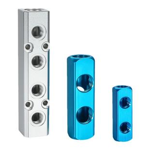 SML/ML分配底座多通分路器气动汇流板多管路分流排铝条分气块气排