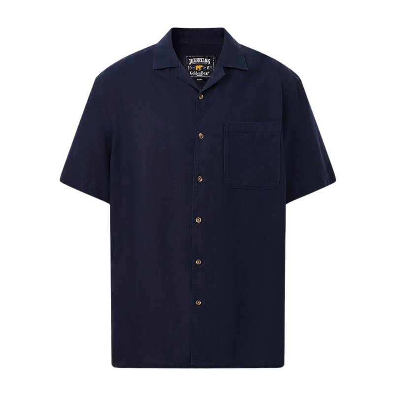 【天丝亚麻】GOLDEN BEAR/金熊男士2026夏季新品透气休闲短袖衬衫
