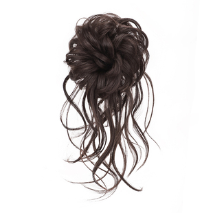 低扎龙须丸子头假发发圈盘发发包自然蓬松仿真发千金花苞头假发包