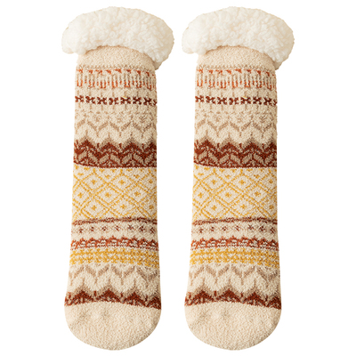 加厚保暖秋冬季居家羊羔绒地板袜