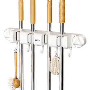 吸盘拖把壁挂夹免打孔卫生间拖把夹挂扫把拖布挂钩固定架收纳神器