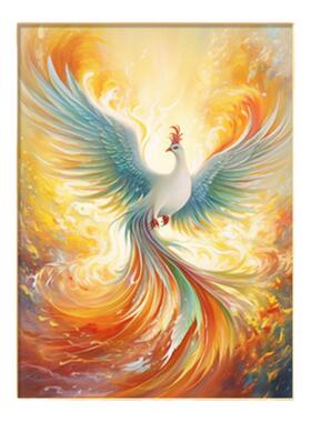 鎏金火凤凰画之楼桌面