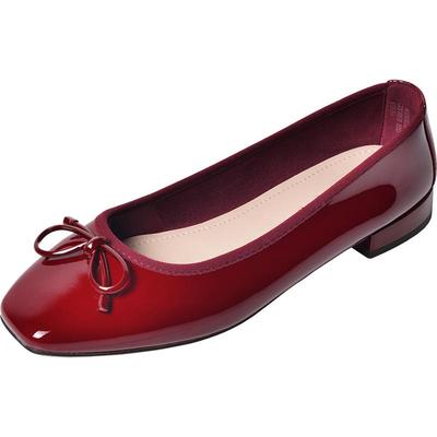 方头小红鞋REEMOOR复古蝴蝶结