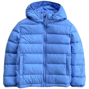 110码 特价~日系简约~轻薄羽绒服 男童儿童90绒白鸭绒外套