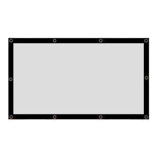 定做户外折叠白软幕布家用办公pvc正投金属投影仪壁挂定制大型工程幕布背投双面成像40寸84寸100寸300寸500寸