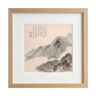 实木装裱画框正方形相框挂墙50cm十字绣钻石33书法38国画定制框架