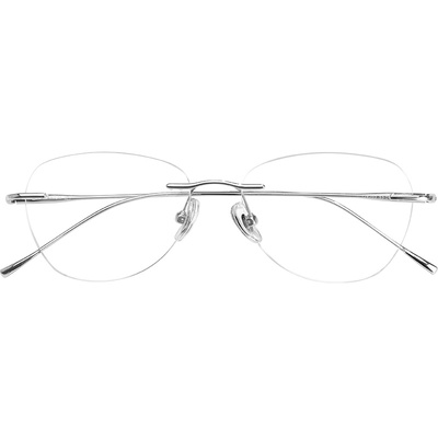 超轻钛架纯欲无边框眼镜女款近视可配度数高级感显脸小无框眼睛架