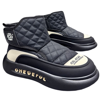 特大码鞋子男鞋秋冬款加绒棉鞋男冬季2025新款高帮加厚保暖休闲鞋