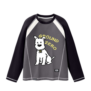 it GROUNDZERO儿童t恤长袖2026新款春季加厚男童德绒发热打底衫男
