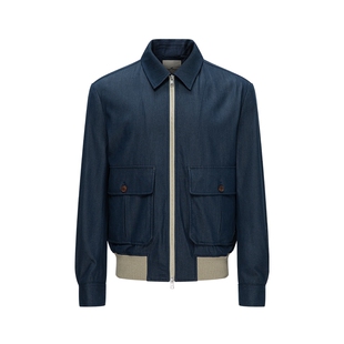 GENTSPACE2025春季新款翻领短夹克男士宽松休闲外套